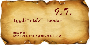Igyártó Teodor névjegykártya
